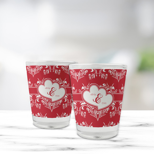 Heart Damask Glass Shot Glass - Standard - LIFESTYLE