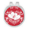 Heart Damask Golf Ball Marker - Hat Clip - Silver
