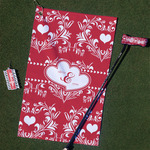 Heart Damask Golf Towel Gift Set (Personalized)