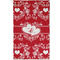 Heart Damask Golf Towel - Poly-Cotton Blend - Small w/ Couple's Names