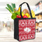 Heart Damask Grocery Bag - LIFESTYLE