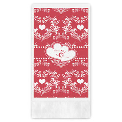 Heart Damask Guest Towels - Full Color (Personalized)
