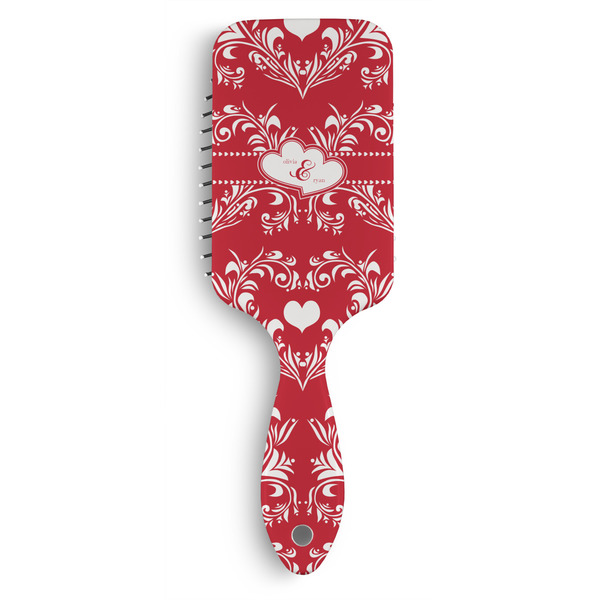 Custom Heart Damask Hair Brushes (Personalized)