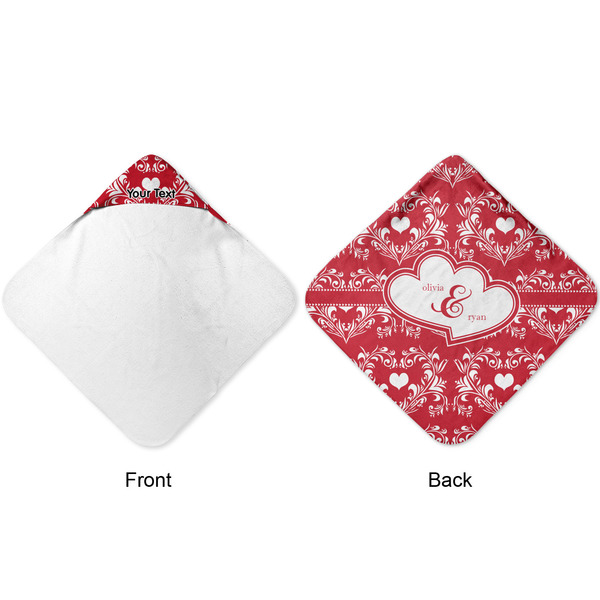 Heart Damask Hooded Baby Towel- Approval