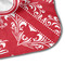 Heart Damask Hooded Baby Towel- Detail Corner