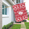Heart Damask House Flags - Double Sided - LIFESTYLE