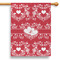 Heart Damask 28" House Flag (Personalized)