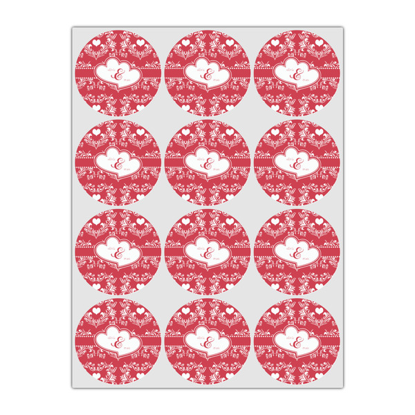 Heart Damask Icing Circle - Small - Set of 12