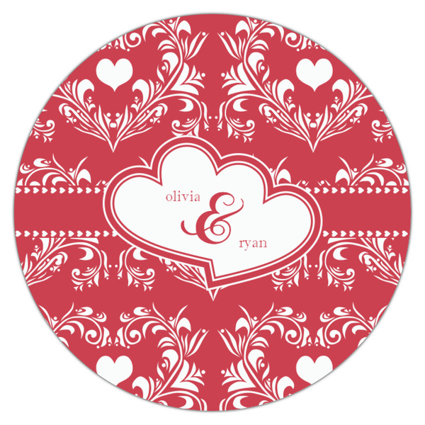 Heart Damask Icing Circle - Small - Single