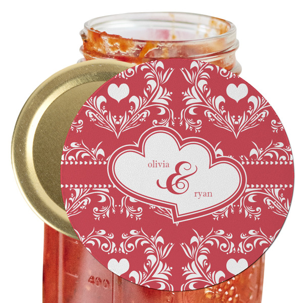 Custom Heart Damask Jar Opener (Personalized)