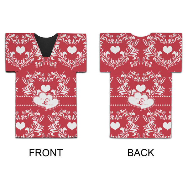 Heart Damask Jersey Bottle Cooler - APPROVAL