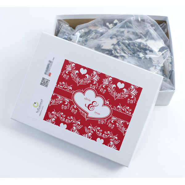 Heart Damask Jigsaw Puzzle 500 Piece - Box