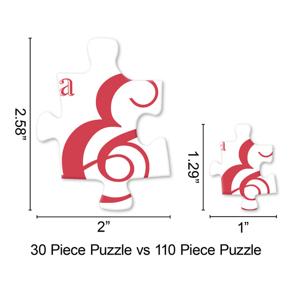 Heart Damask Jigsaw Puzzle - Piece Comparison