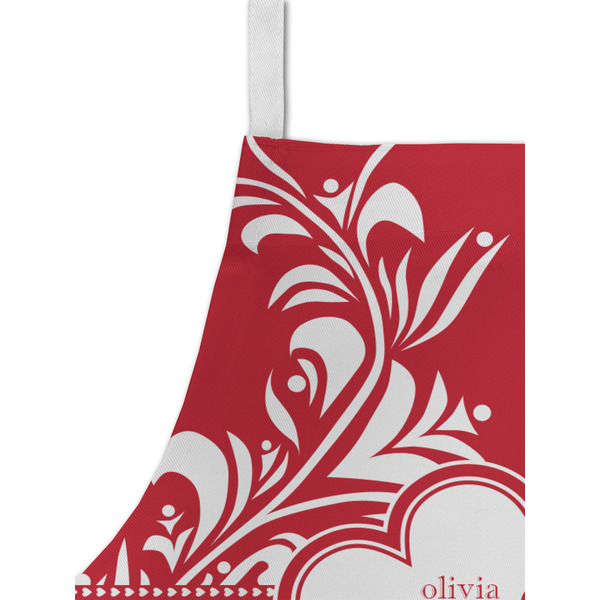 Heart Damask Kid's Aprons - Detail