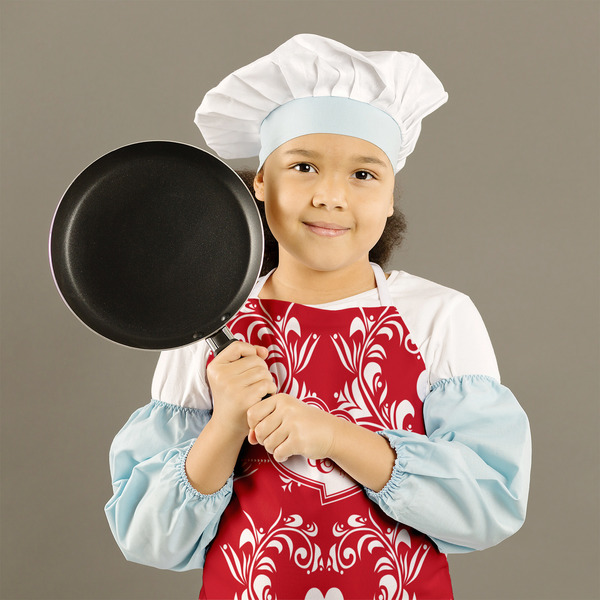 Heart Damask Kid's Aprons - Medium - Lifestyle