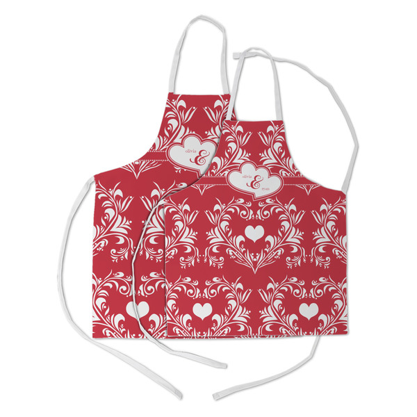 Heart Damask Kid's Aprons - Parent - Main