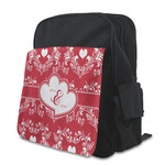 Heart Damask Preschool Backpack (Personalized)