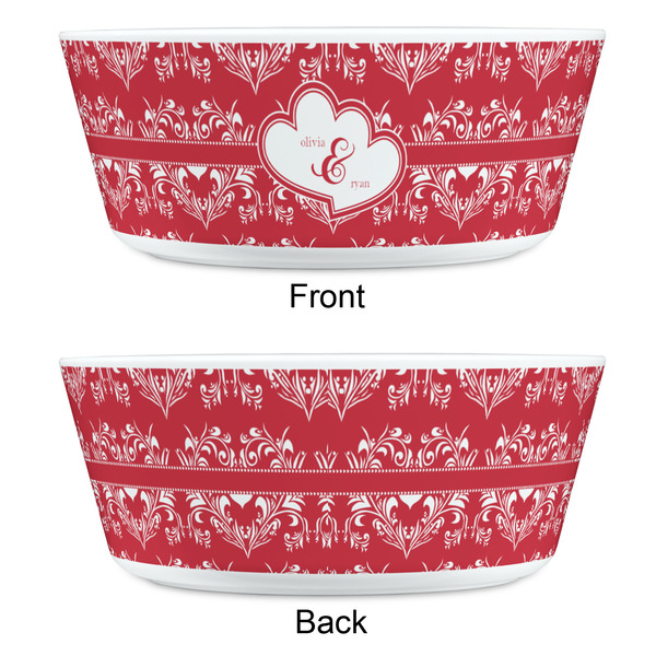 Heart Damask Kids Bowls - APPROVAL