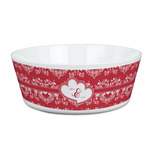 Heart Damask Kid's Bowl (Personalized)