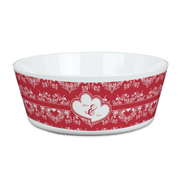 Heart Damask Kid's Bowl (Personalized)