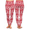 Heart Damask Ladies Leggings - Front and Back