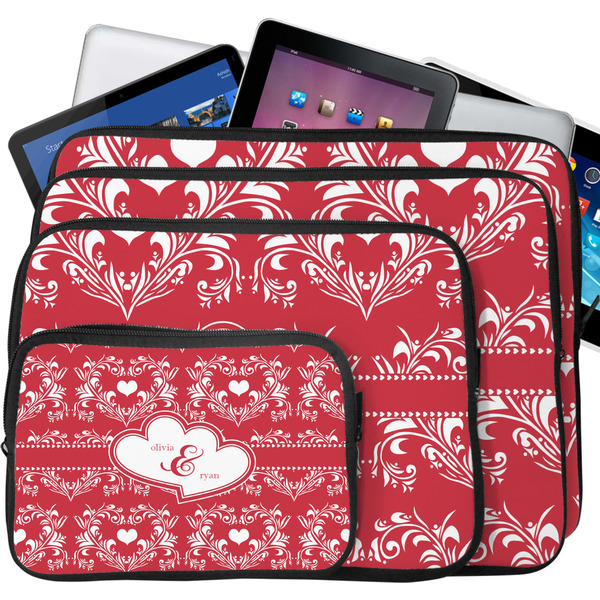 Heart Damask Laptop Case Sizes
