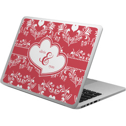 Heart Damask Laptop Skin - Custom Sized (Personalized)