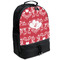 Heart Damask Large Backpack - Black - Angled View