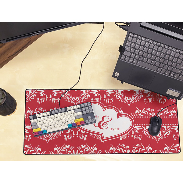 Heart Damask Large Gaming Mats - LIFESTYLE