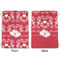 Heart Damask Large Laundry Bag - Front & Back View