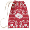 Heart Damask Large Laundry Bag - Front View