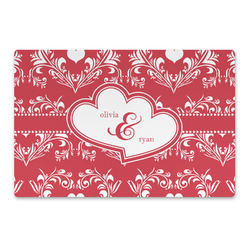 Heart Damask Large Rectangle Car Magnet (Personalized)