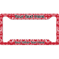 Heart Damask License Plate Frame - Style A (Personalized)