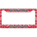Heart Damask License Plate Frame - Style B (Personalized)