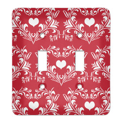 Heart Damask Light Switch Cover (2 Toggle Plate)