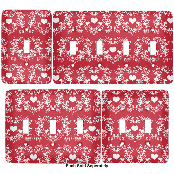 Heart Damask Light Switch Covers all sizes