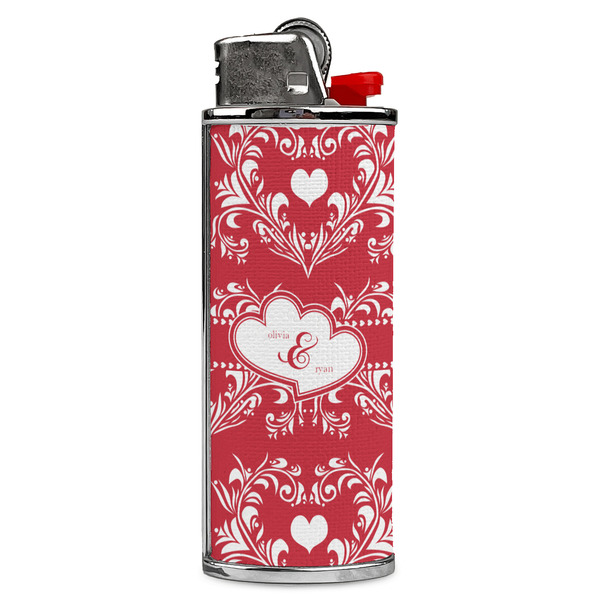 Custom Heart Damask Case for BIC Lighters (Personalized)