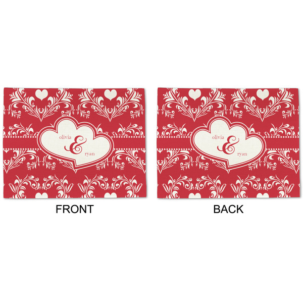 Heart Damask Linen Placemat - APPROVAL (double sided)