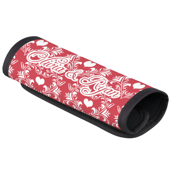 Custom Heart Damask Luggage Handle Cover (Personalized)