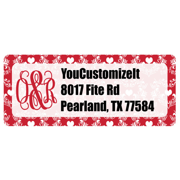 Custom Heart Damask Return Address Labels (Personalized)