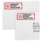 Heart Damask Mailing Labels - Double Stack Close Up