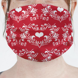 Heart Damask Face Mask Cover