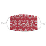 Heart Damask Adult Cloth Face Mask