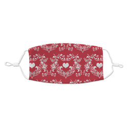 Heart Damask Kid's Cloth Face Mask (Personalized)