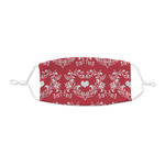 Heart Damask Kid's Cloth Face Mask - XSmall