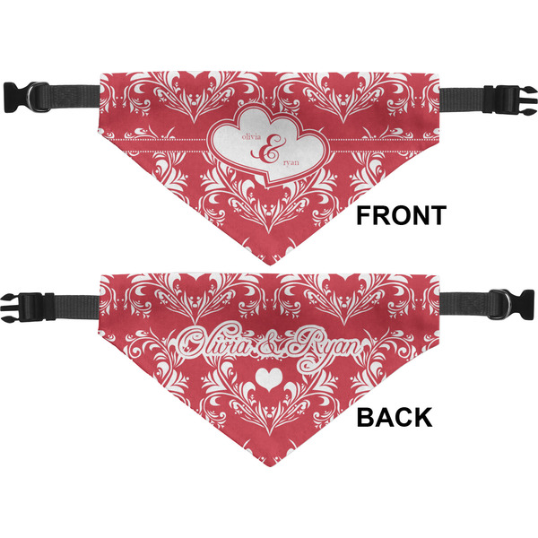 Heart Damask Medium Dog Bandana Approval