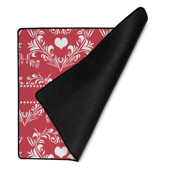 Heart Damask Medium Gaming Mats - FRONT W/FOLD