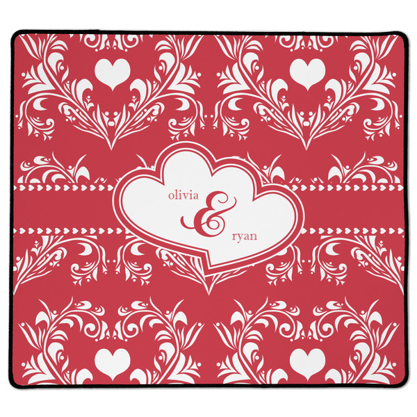 Custom Heart Damask XL Gaming Mouse Pad - 18" x 16" (Personalized)
