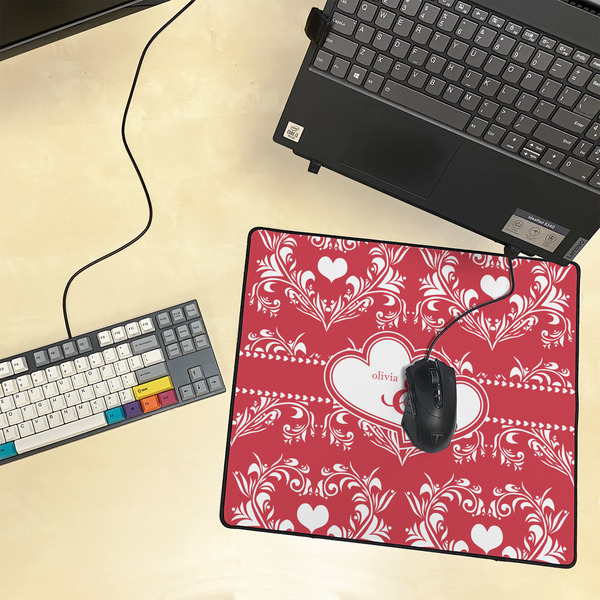 Heart Damask Medium Gaming Mats - LIFESTYLE