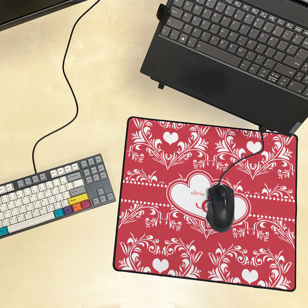 Heart Damask Medium Gaming Mats - LIFESTYLE